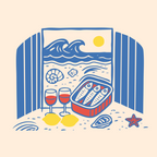 Sardines, Lemons and Wine at the Beach Coffee Mug Gallery Image 2