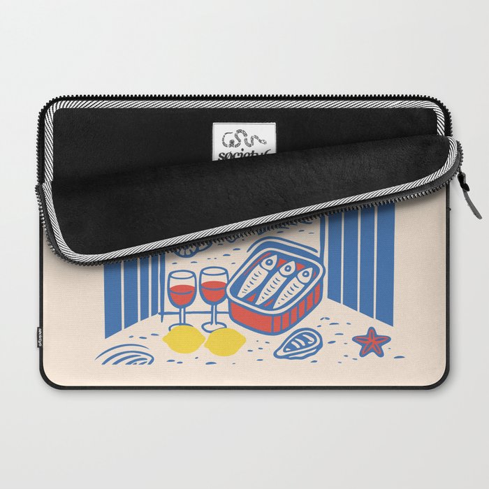 Sardines, Lemons and Wine at the Beach Laptop Sleeve Gallery Image 2