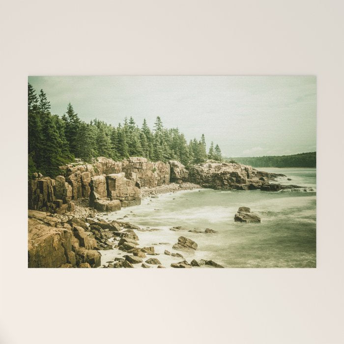 Acadia National Park Maine Rocky Beach Welcome Mat Gallery Image 1