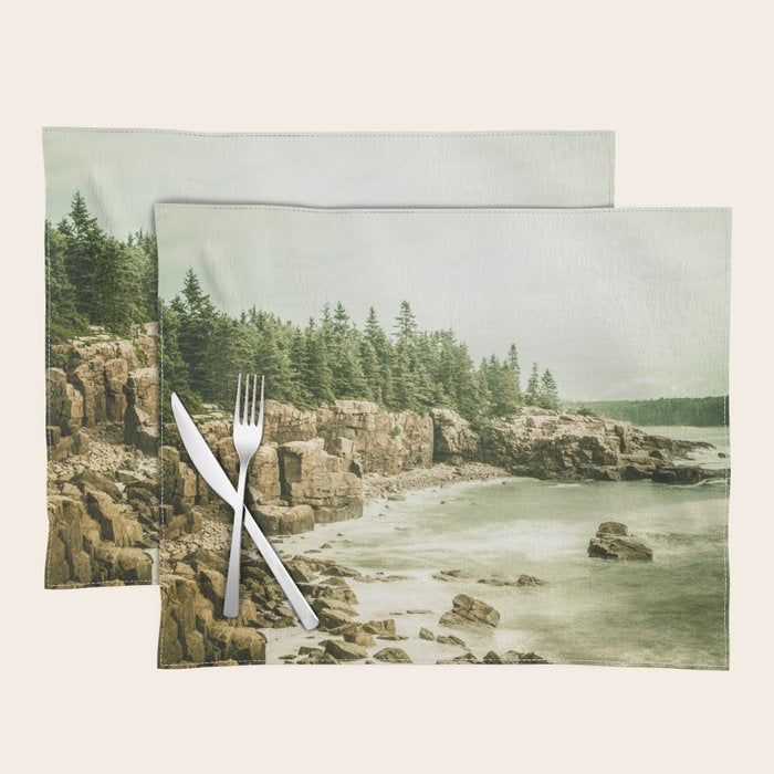Acadia National Park Maine Rocky Beach Placemat Gallery Image 1