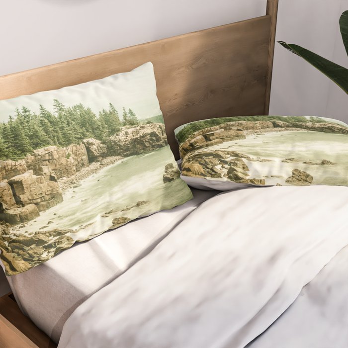 Acadia National Park Maine Rocky Beach Pillow Sham Gallery Image 2