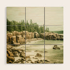Acadia National Park Maine Rocky Beach Wood Wall Art Gallery Image 1