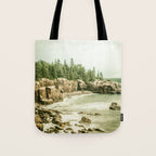 Acadia National Park Maine Rocky Beach Tote Bag Gallery Image 1