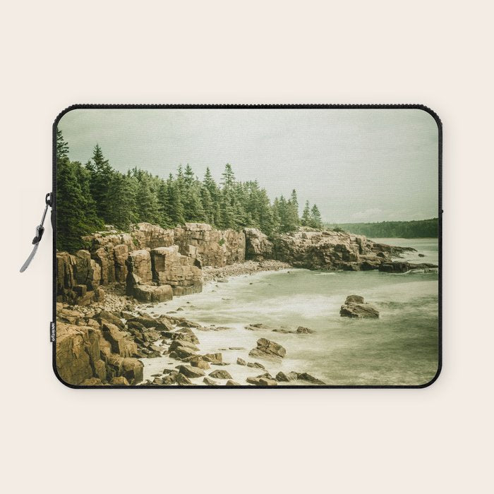 Acadia National Park Maine Rocky Beach Laptop Sleeve Gallery Image 1