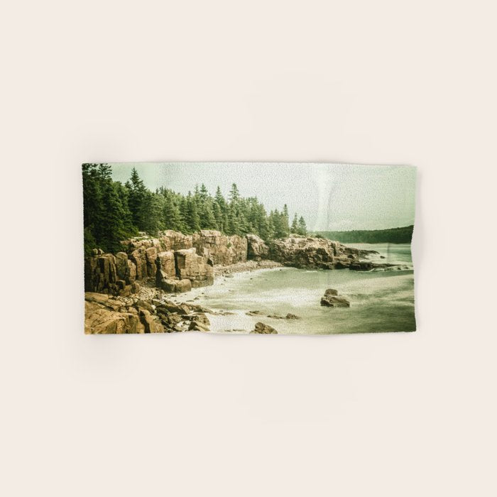 Acadia National Park Maine Rocky Beach Bath Towel Gallery Image 1