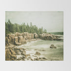 Acadia National Park Maine Rocky Beach Throw Blanket Gallery Image 2