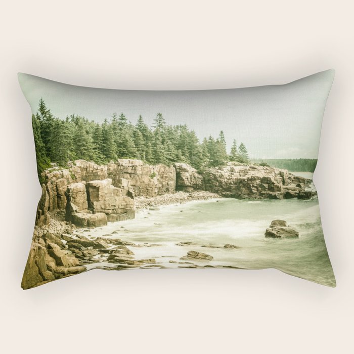 Acadia National Park Maine Rocky Beach Rectangular Pillow Gallery Image 2