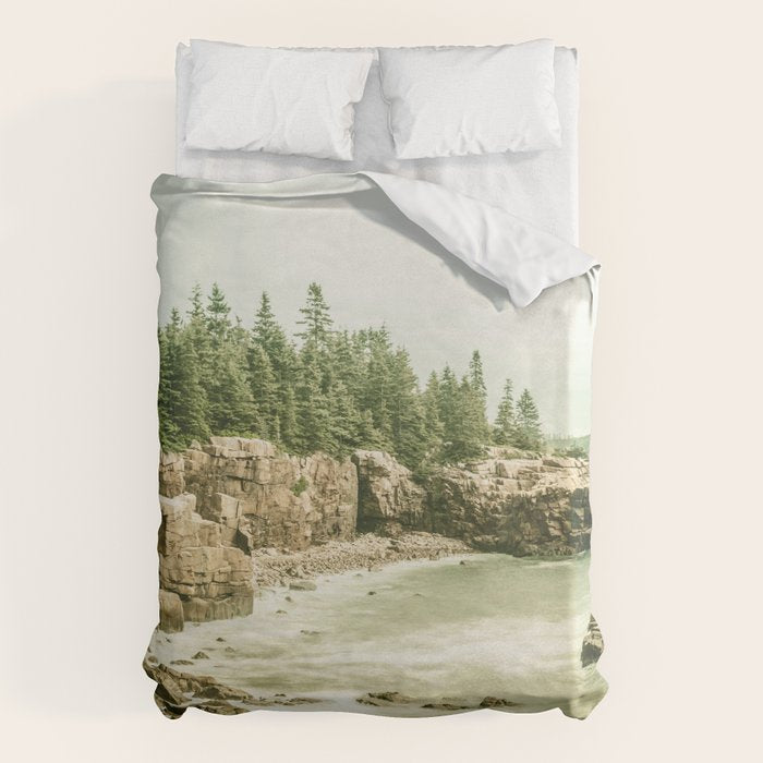 Acadia National Park Maine Rocky Beach Duvet Cover Gallery Image 1