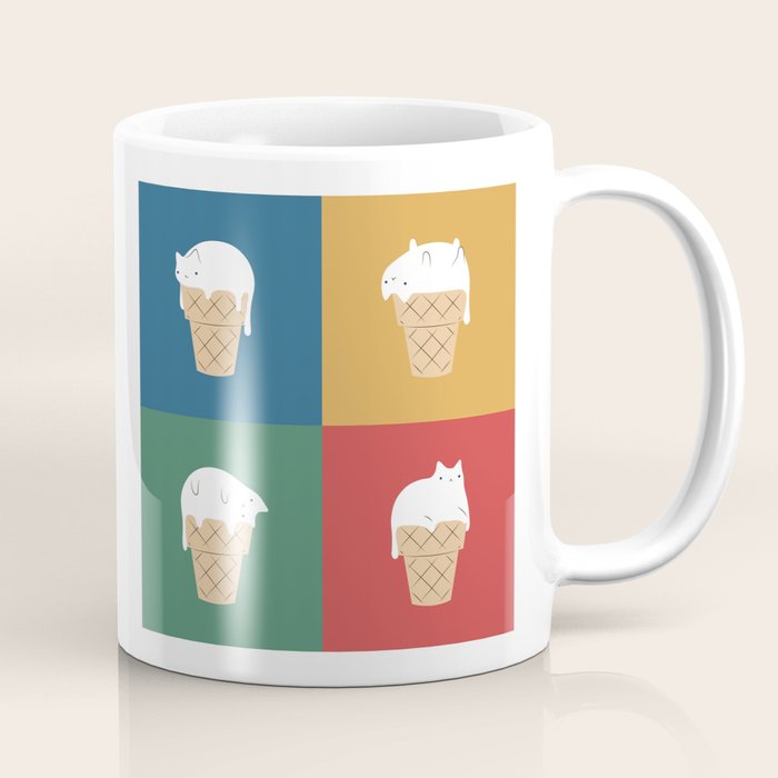 Cat Ice Cream 2x2 Coffee Mug Gallery Image 1