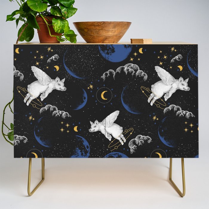Celestial Pigs of the Night Sky A Credenza Gallery Image 1