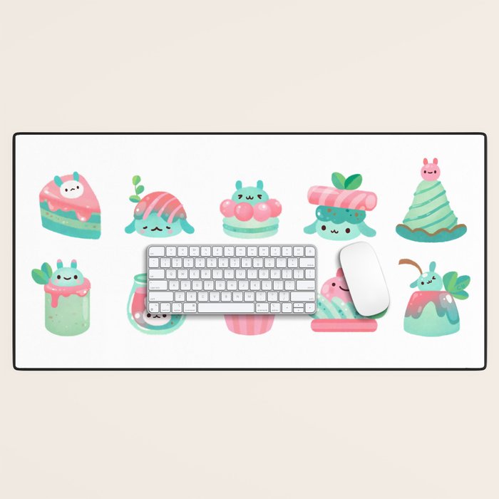 Choco Mint Rabbit Desk Mat Gallery Image 1