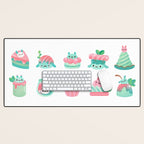 Choco Mint Rabbit Desk Mat Gallery Image 1