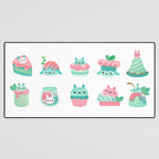Choco Mint Rabbit Desk Mat Gallery Image 3