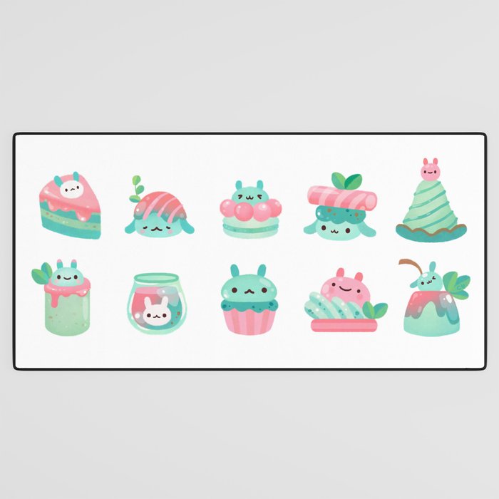 Choco Mint Rabbit Desk Mat Gallery Image 3