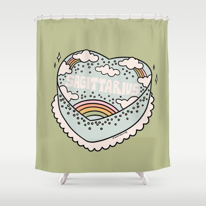 Sagittarius Heart Cake Shower Curtain Gallery Image 1