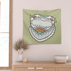 Sagittarius Heart Cake Wall Tapestry Gallery Image 2