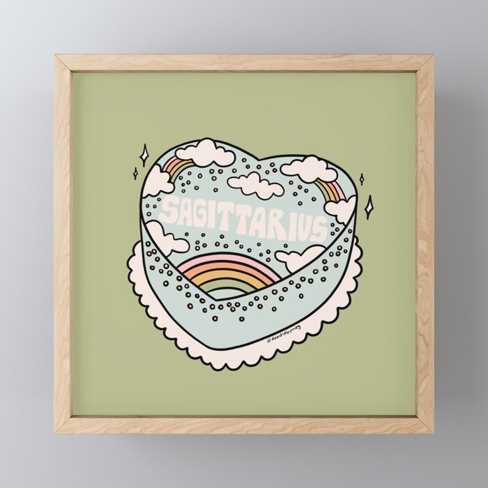 Sagittarius Heart Cake Mini Art Print Gallery Image 1