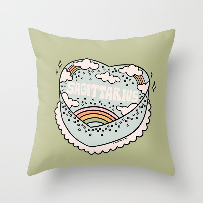 Sagittarius Heart Cake Throw Pillow Gallery Image 6