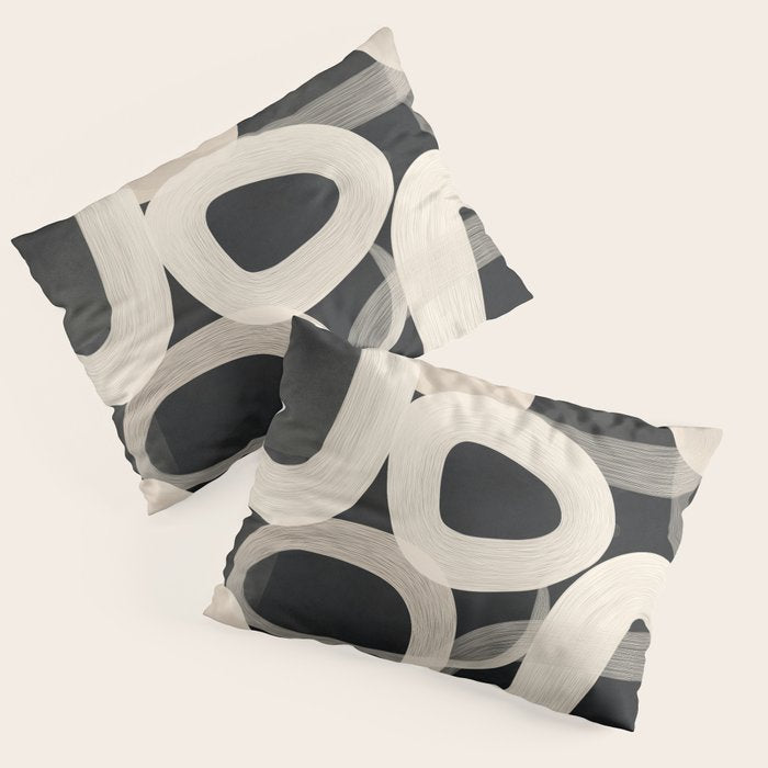 Soft Forms - Abstract Minimalist Line Art Pillow Sham Gallery Image 3