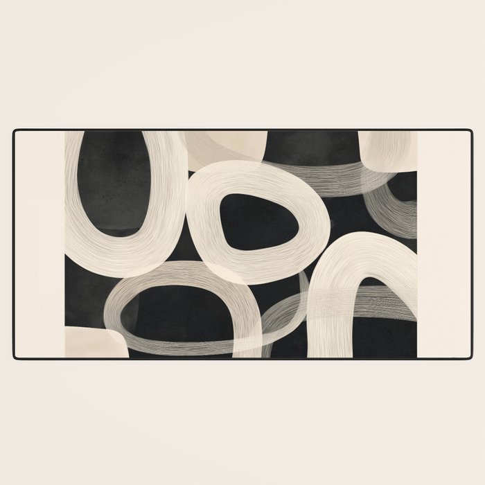 Soft Forms - Abstract Minimalist Line Art Desk Mat Gallery Image 3