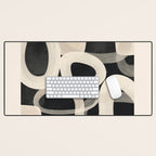 Soft Forms - Abstract Minimalist Line Art Desk Mat Gallery Image 1