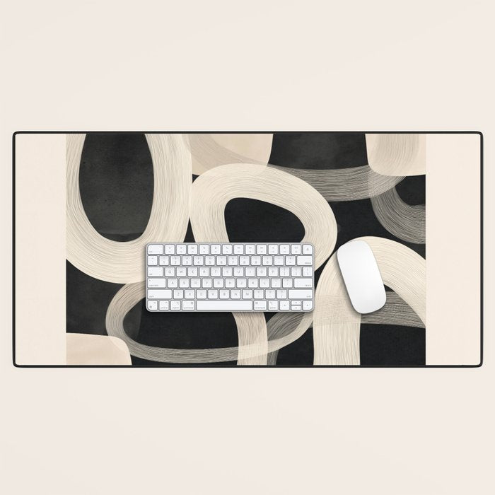 Soft Forms - Abstract Minimalist Line Art Desk Mat Gallery Image 1