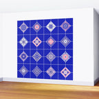 Talavera Mexican Tile - Pink & Periwinkle Palette Wall Mural Gallery Image 2