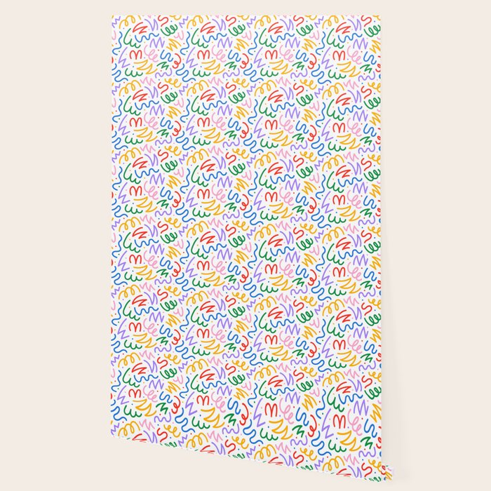 Colorful fun line doodle art pattern Wallpaper Gallery Image 2