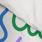 Colorful fun line doodle art pattern Comforter Gallery Image 4