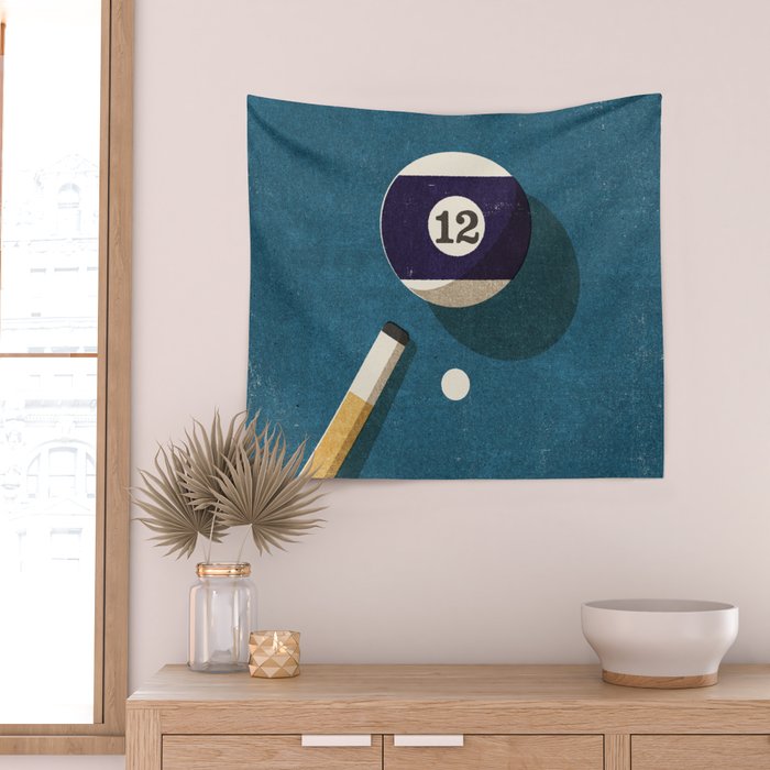 BILLIARDS / Ball 12 Wall Tapestry Gallery Image 2