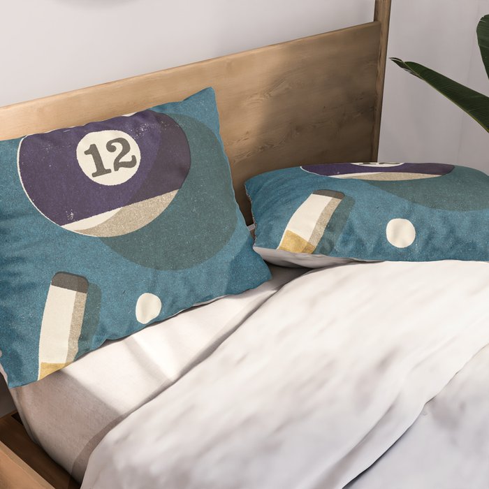 BILLIARDS / Ball 12 Pillow Sham Gallery Image 2