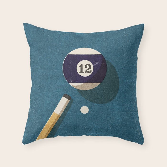 BILLIARDS / Ball 12 Throw Pillow Gallery Image 6