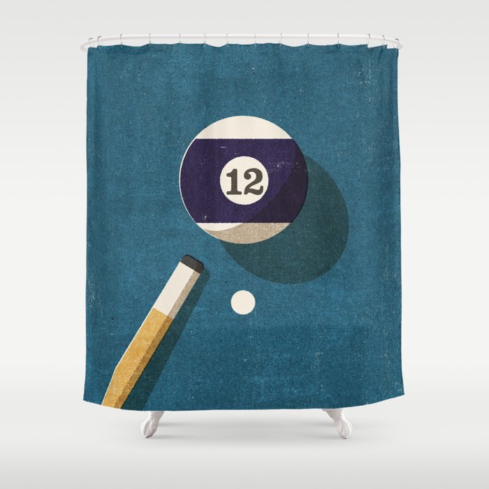BILLIARDS / Ball 12 Shower Curtain Gallery Image 1