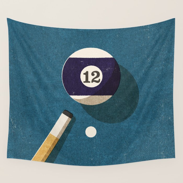 BILLIARDS / Ball 12 Wall Tapestry Gallery Image 4