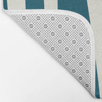 Mid Century Modern Abstract Kwaito Pattern in Moroccan Teal Orange Olive Cream Bath Mat Gallery Image 2