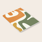 Mid Century Modern Abstract Kwaito Pattern in Moroccan Teal Orange Olive Cream Notebook Gallery Image 2