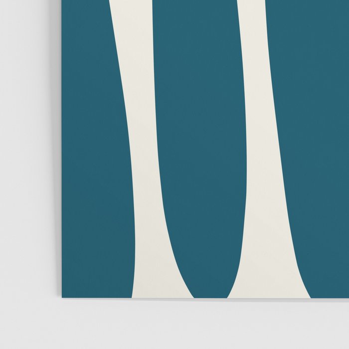 Mid Century Modern Abstract Kwaito Pattern in Moroccan Teal Orange Olive Cream Poster Gallery Image 3