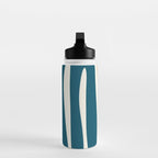 Mid Century Modern Abstract Kwaito Pattern in Moroccan Teal Orange Olive Cream Water Bottle Gallery Image 3