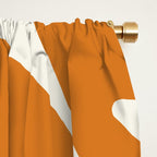 Mid Century Modern Abstract Kwaito Pattern in Moroccan Teal Orange Olive Cream Window Curtain Gallery Image 2