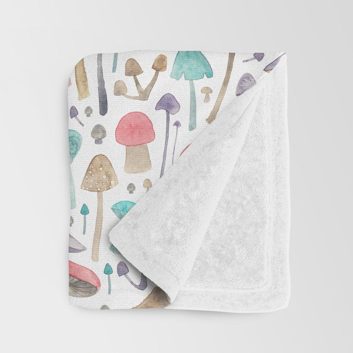 Toadstools and Mushrooms Throw Blanket Gallery Image 3