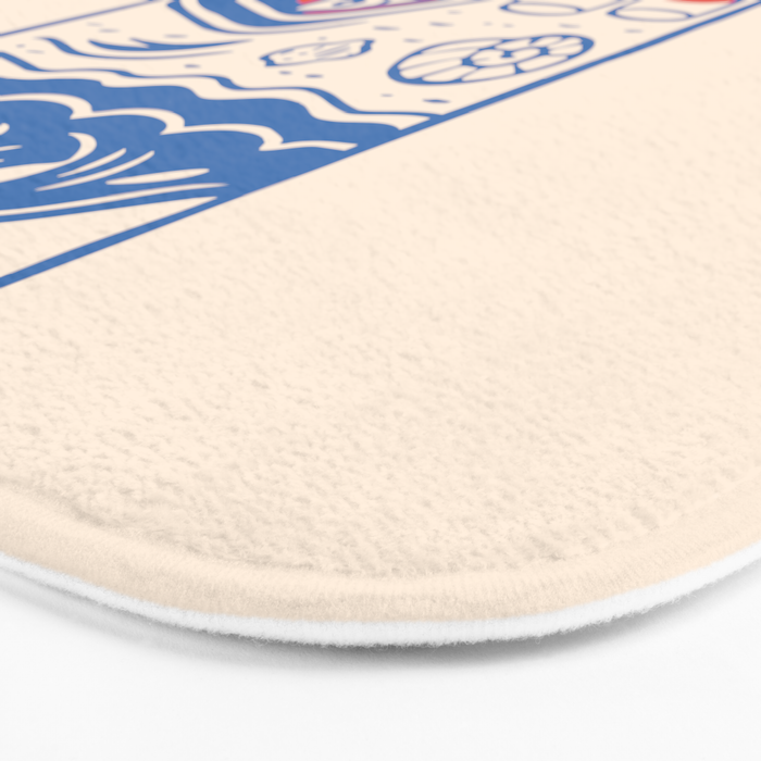 Sardines, Lemons and Wine at the Beach Bath Mat Gallery Image 3