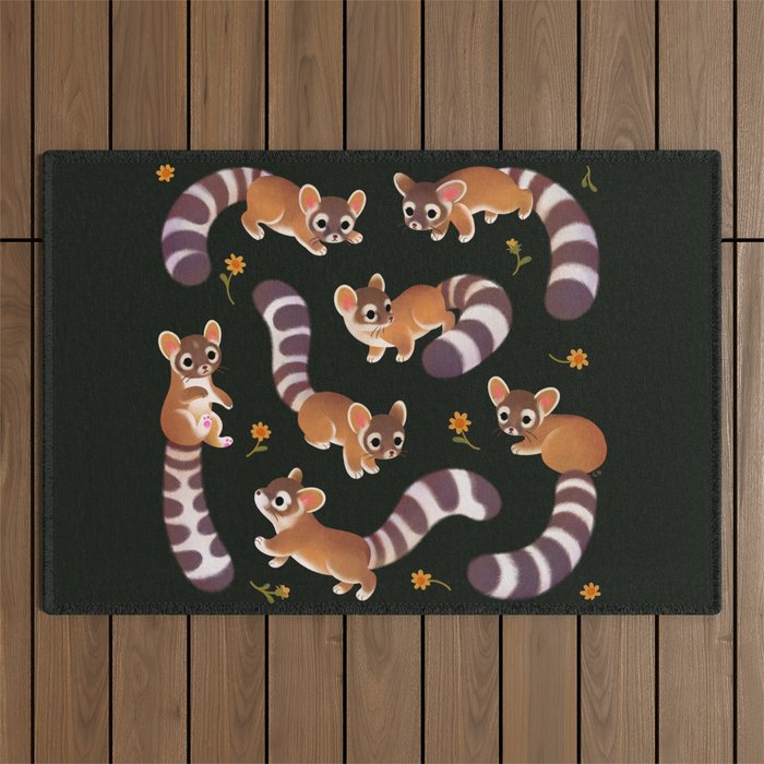 Ringtail - dark Outdoor Rug Gallery Image 1