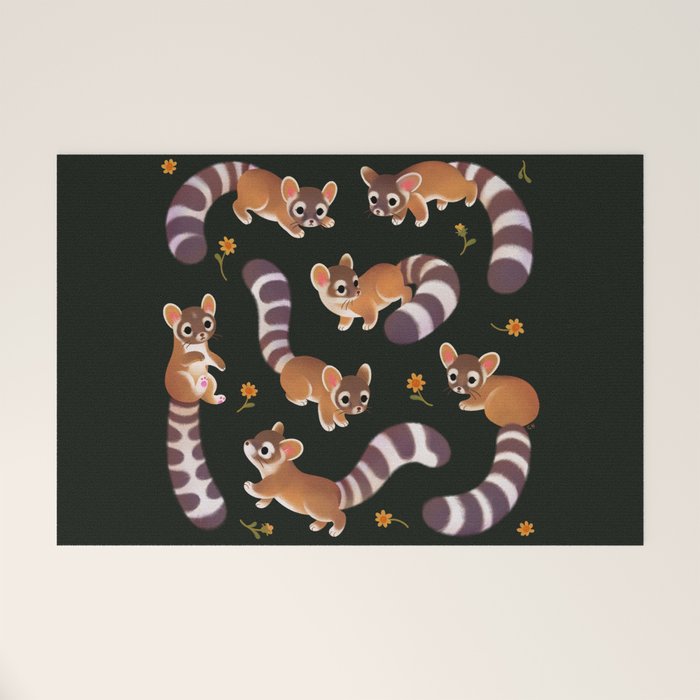 Ringtail - dark Welcome Mat Gallery Image 1