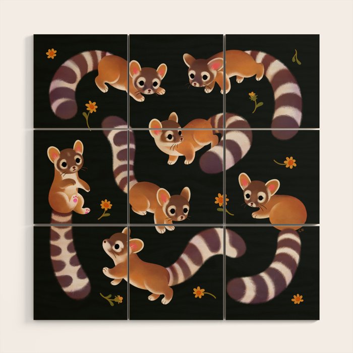 Ringtail - dark Wood Wall Art Gallery Image 1
