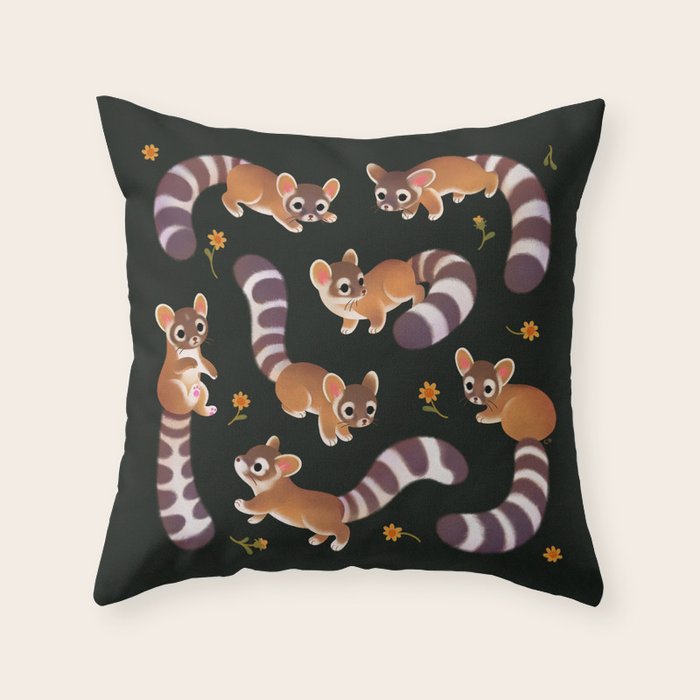 Ringtail - dark Throw Pillow Gallery Image 6