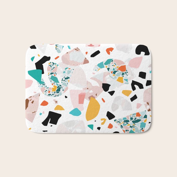 Mixed Mess I. / Collage, Terrazzo, Colorful Bath Mat Gallery Image 1