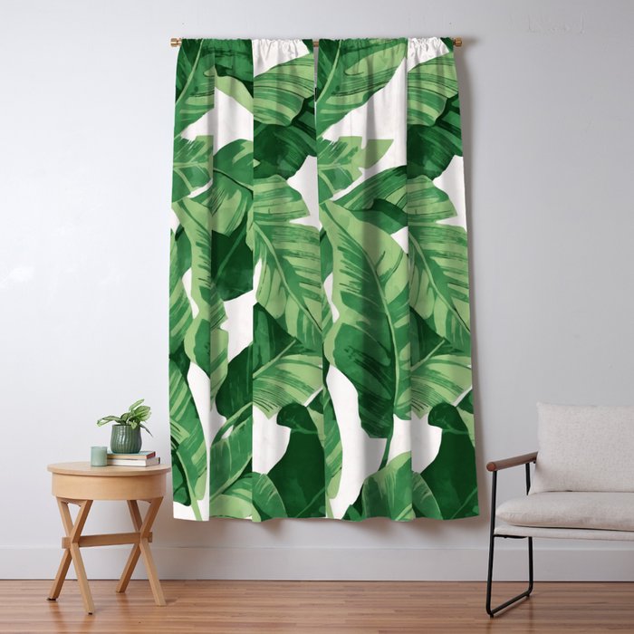 Tropical banana leaves IV Window Curtain Gallery Image 5