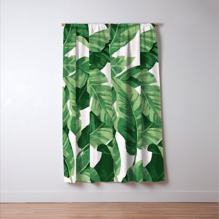 Tropical banana leaves IV Window Curtain Gallery Image 3