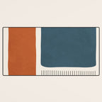 Terracotta Navy Color Block Artwork Desk Mat Gallery Image 3