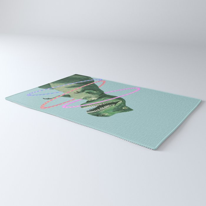 T-Rex the Hula Dancer in Green Rug Gallery Image 3